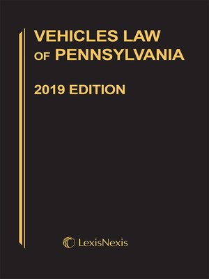 cover image of Vehicles Law of Pennsylvania